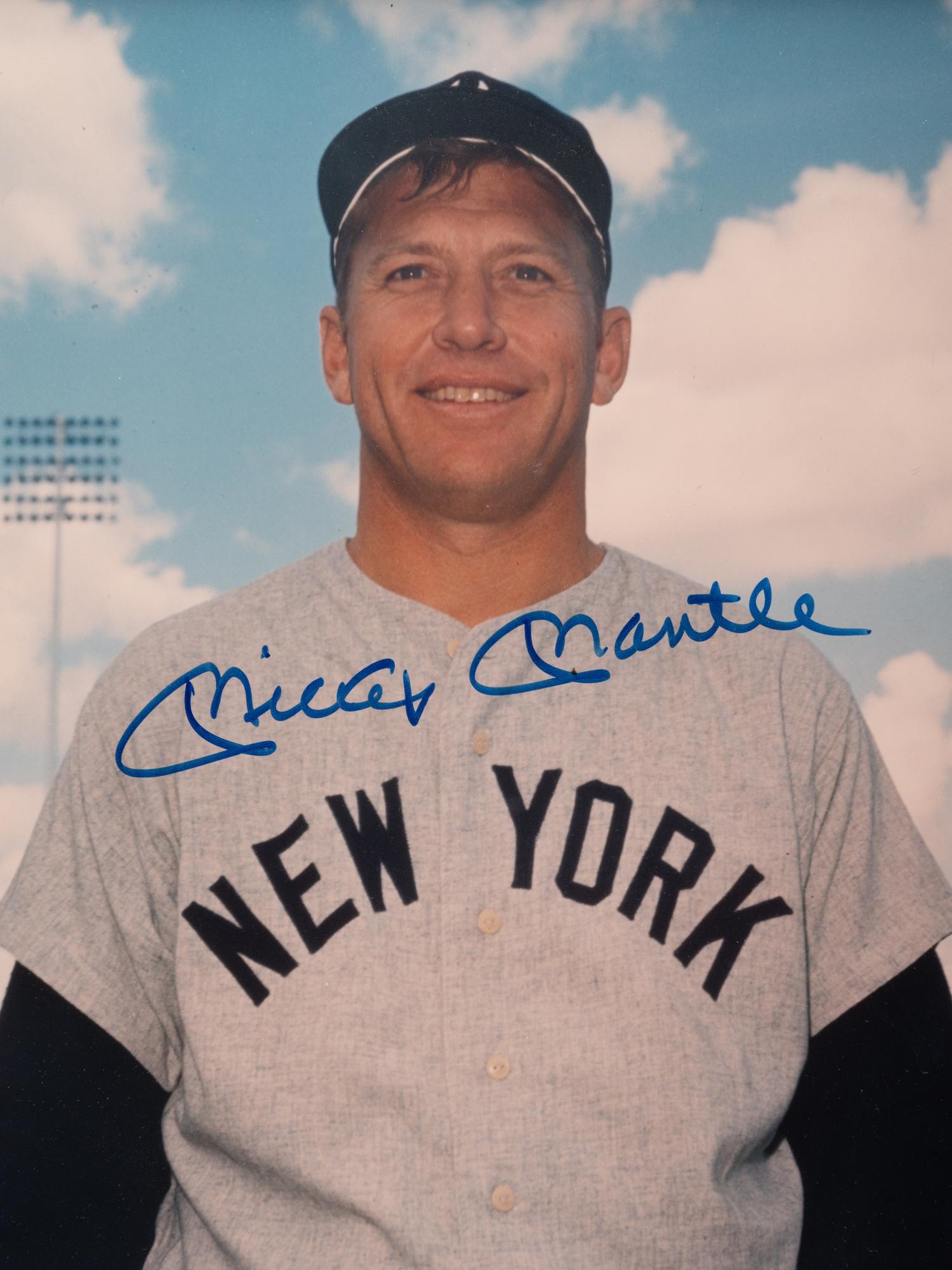 A Mickey Mantle Signed Autograph Photograph (Beckett Authentication Services Letter BAS Certified),
