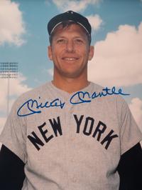 A Mickey Mantle Signed Autograph Photograph (Beckett Authentication Services Letter BAS Certified),