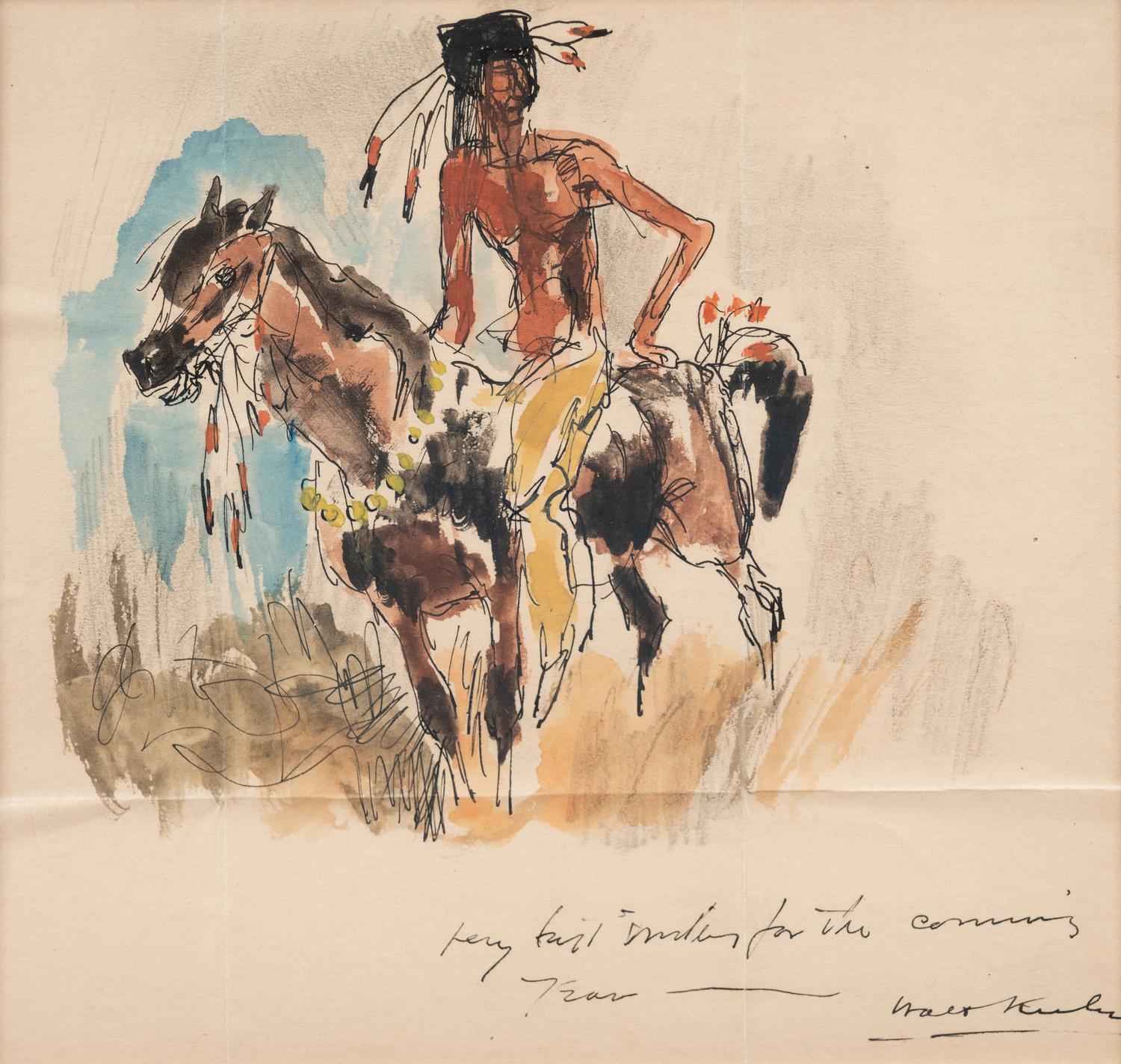 Indian Brave on Horseback