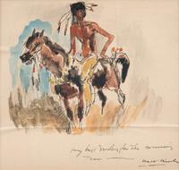 Indian Brave on Horseback