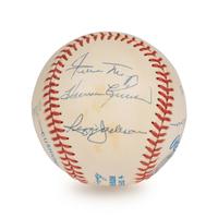 A Vintage 500 Home Run Club Signed Autograph Baseball - 11 Signatures (Beckett Authentication Services Letter),