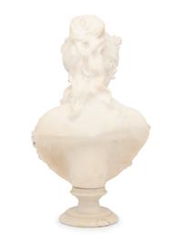A Continental Carved Marble Bust