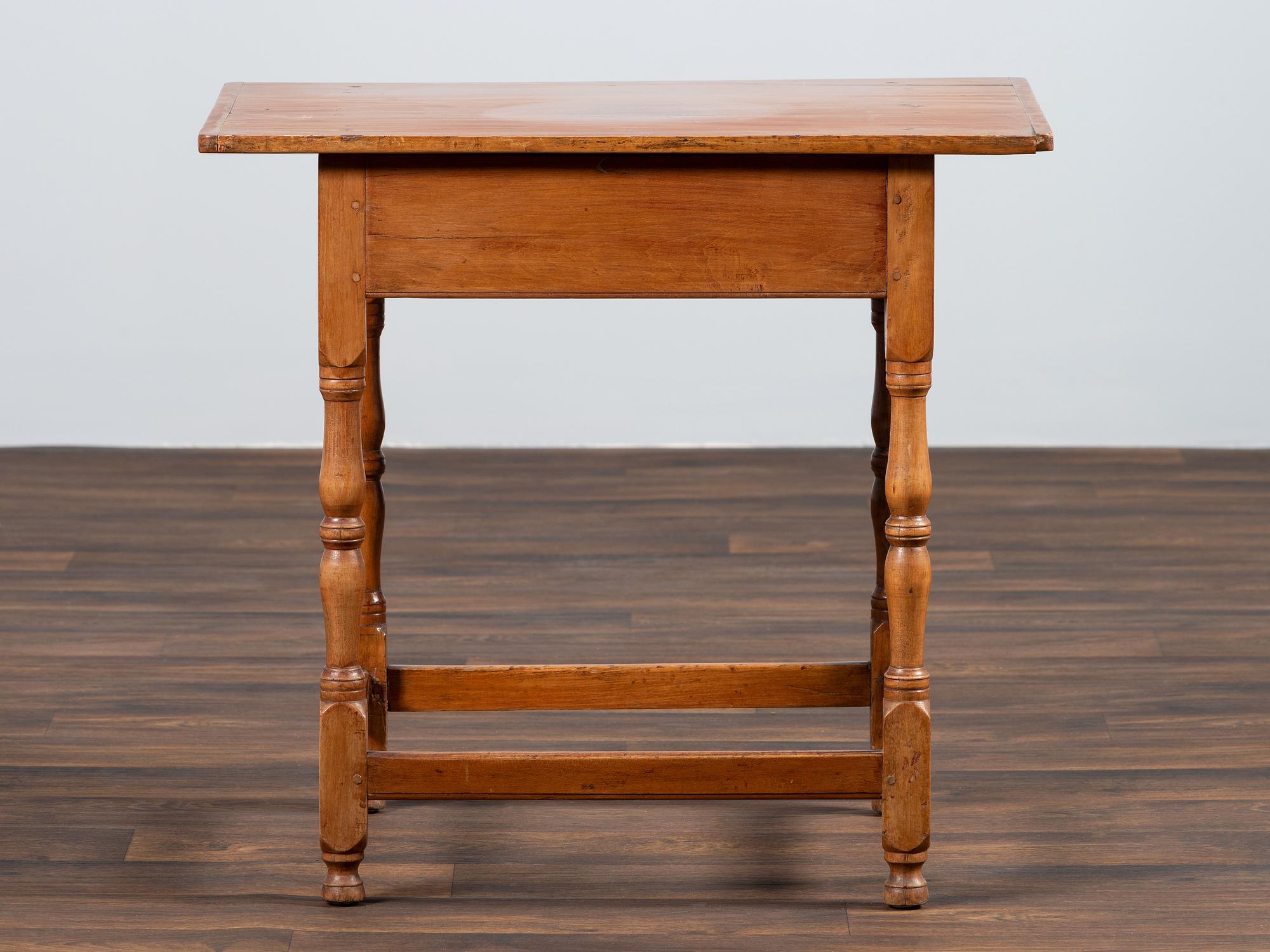 A William and Mary Cherrywood One-Drawer Tavern Table