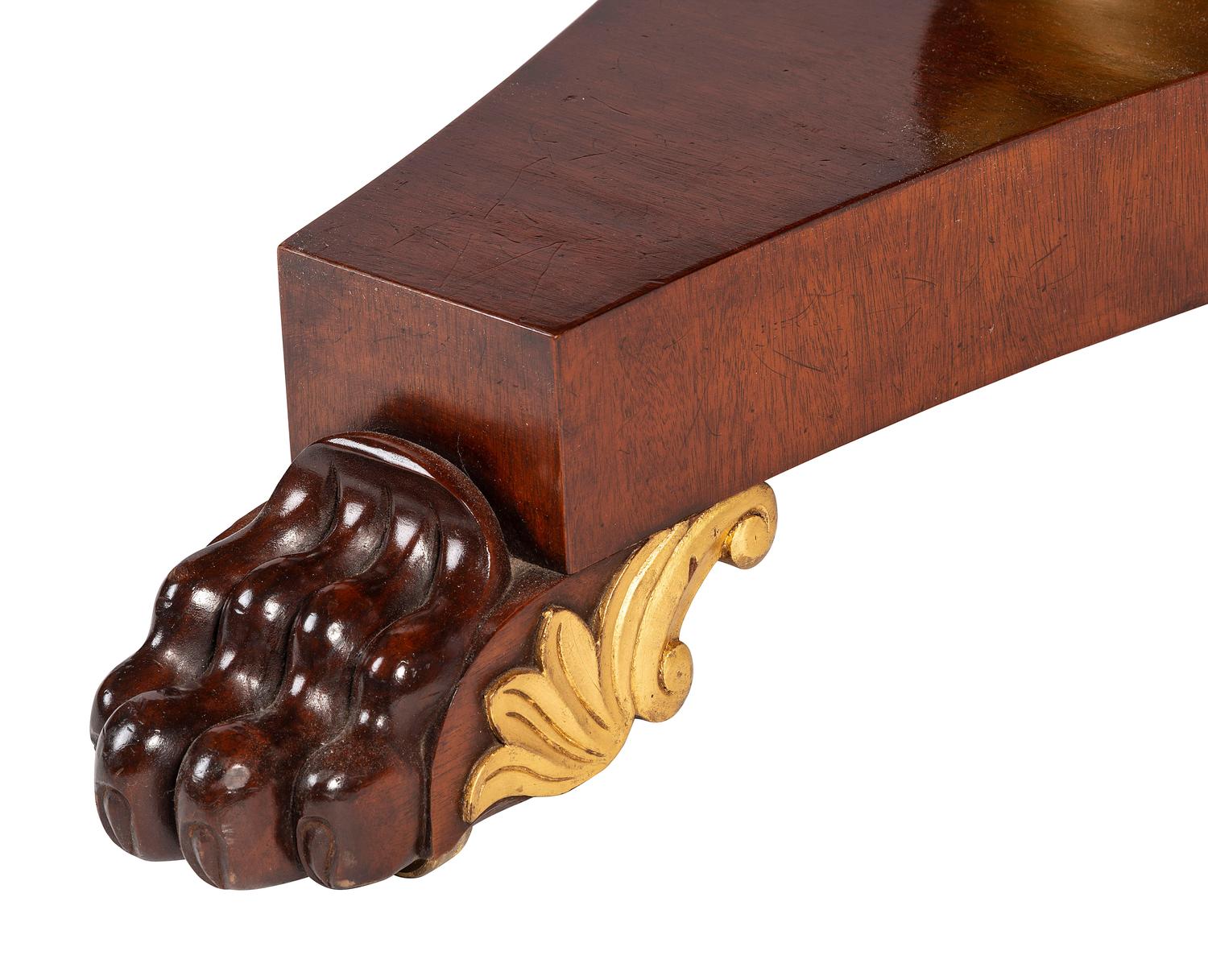 An Empire Style Parcel Gilt Center Table