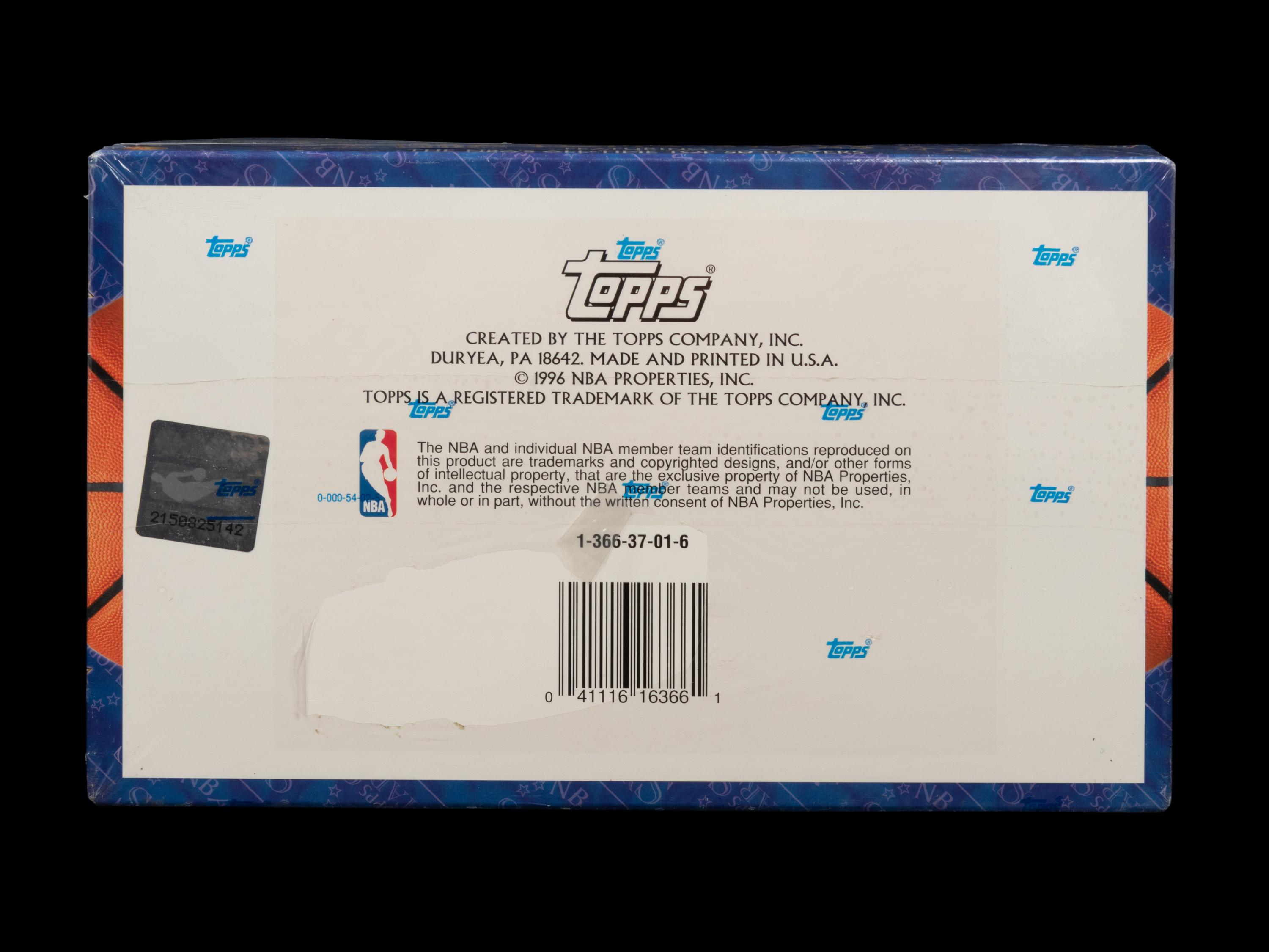 A Retail Box of 1996-97 Topps NBA Stars Basketball Cards