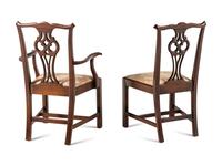A Set of George III Style Mahogany Dining Chairs