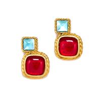 A Pair of Chanel Earclips, 2.5" x 1.5".