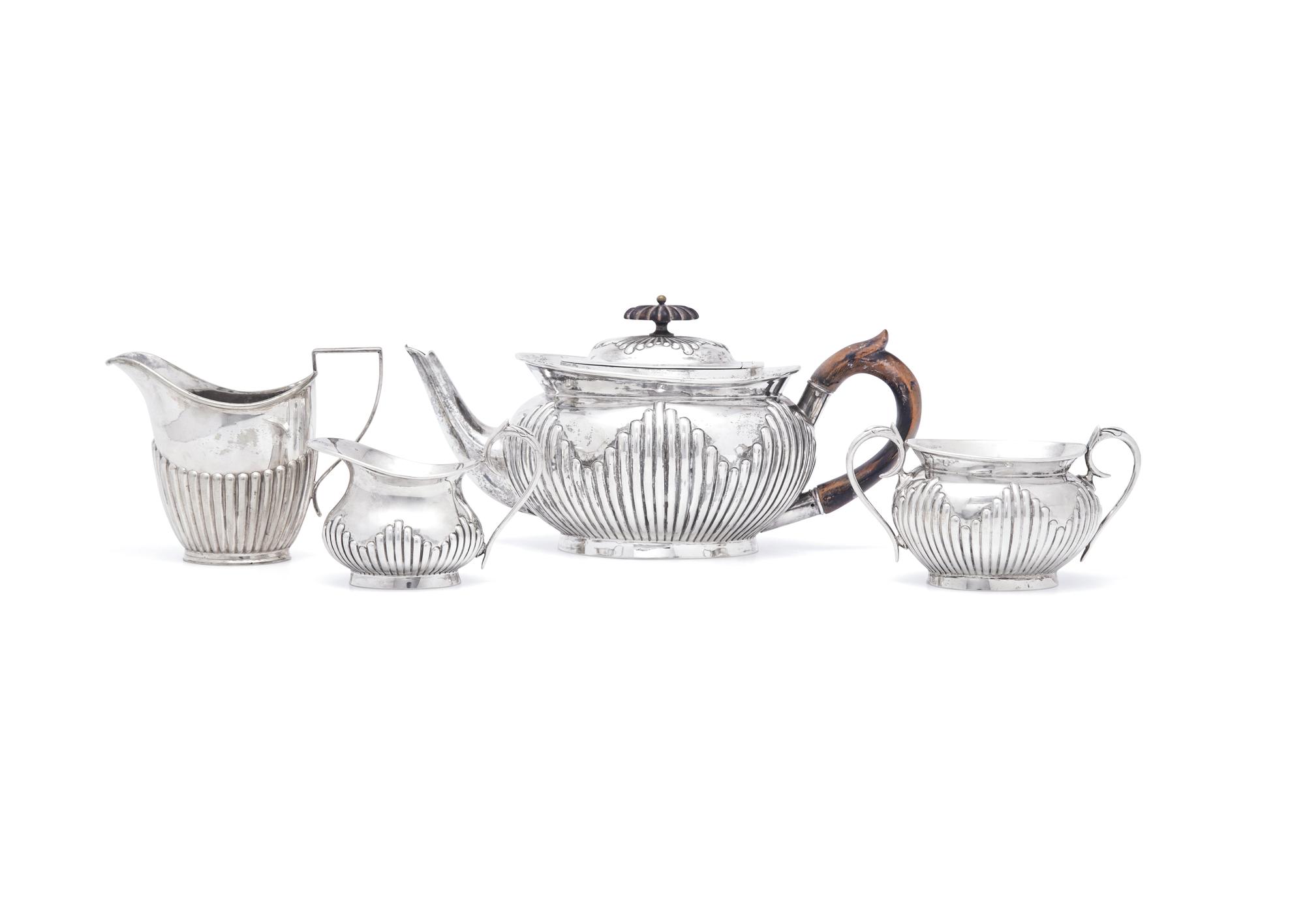 A Victorian Silver Three-Piece Tea and Coffee Service