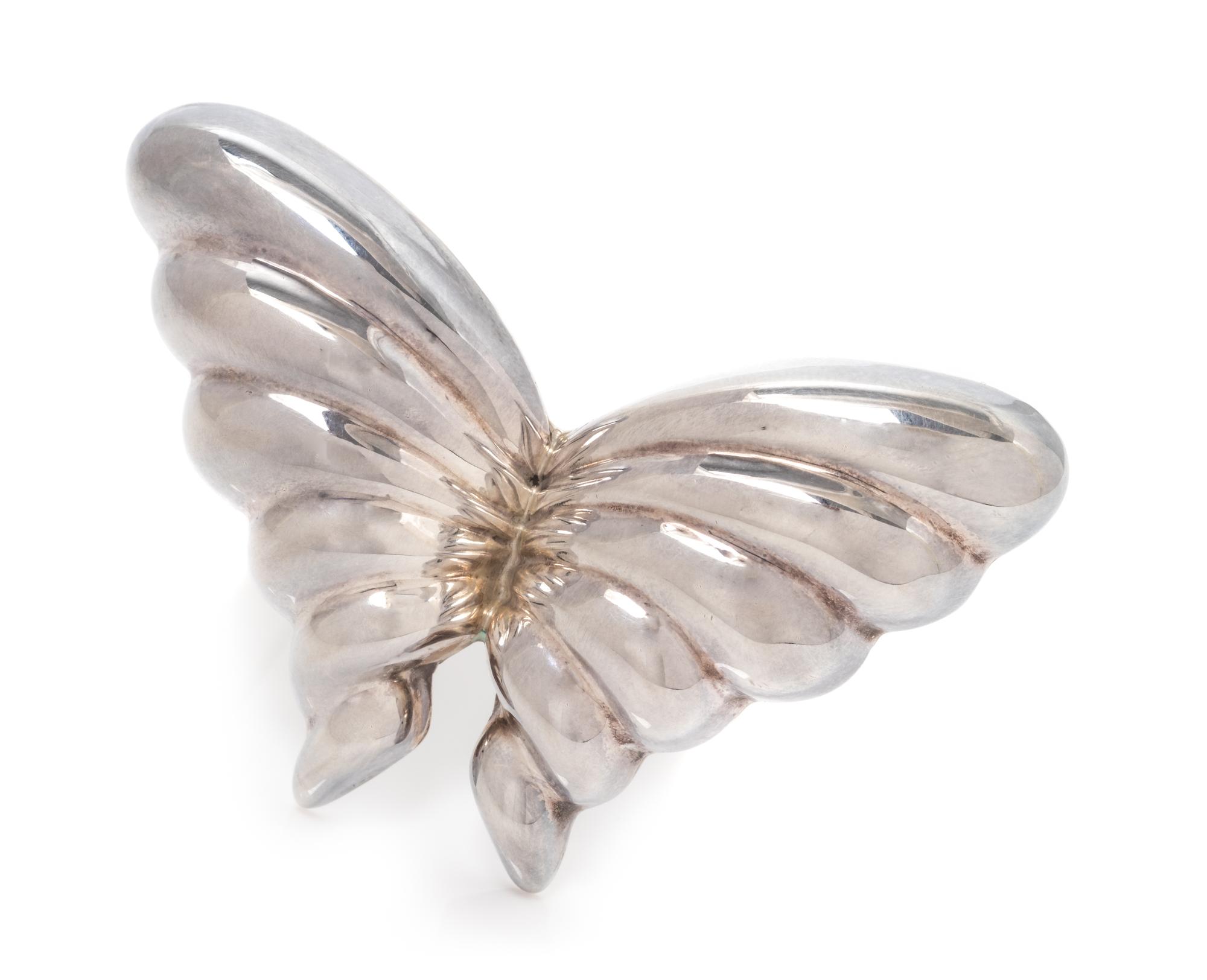 A Sterling Silver Butterfly Brooch, Tiffany & Co., Mexico, 12.00 dwts.