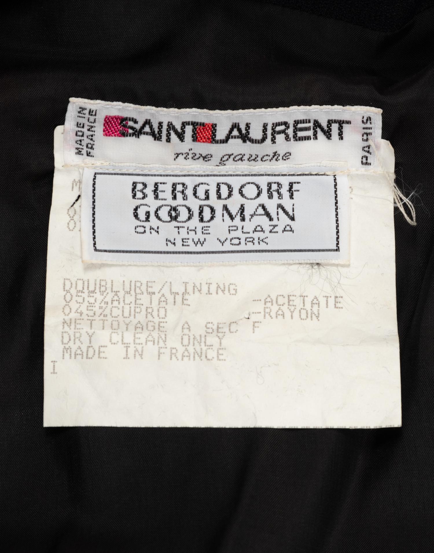 Saint Laurent Rive Gauche Wrap Dress with Belt, 1980s