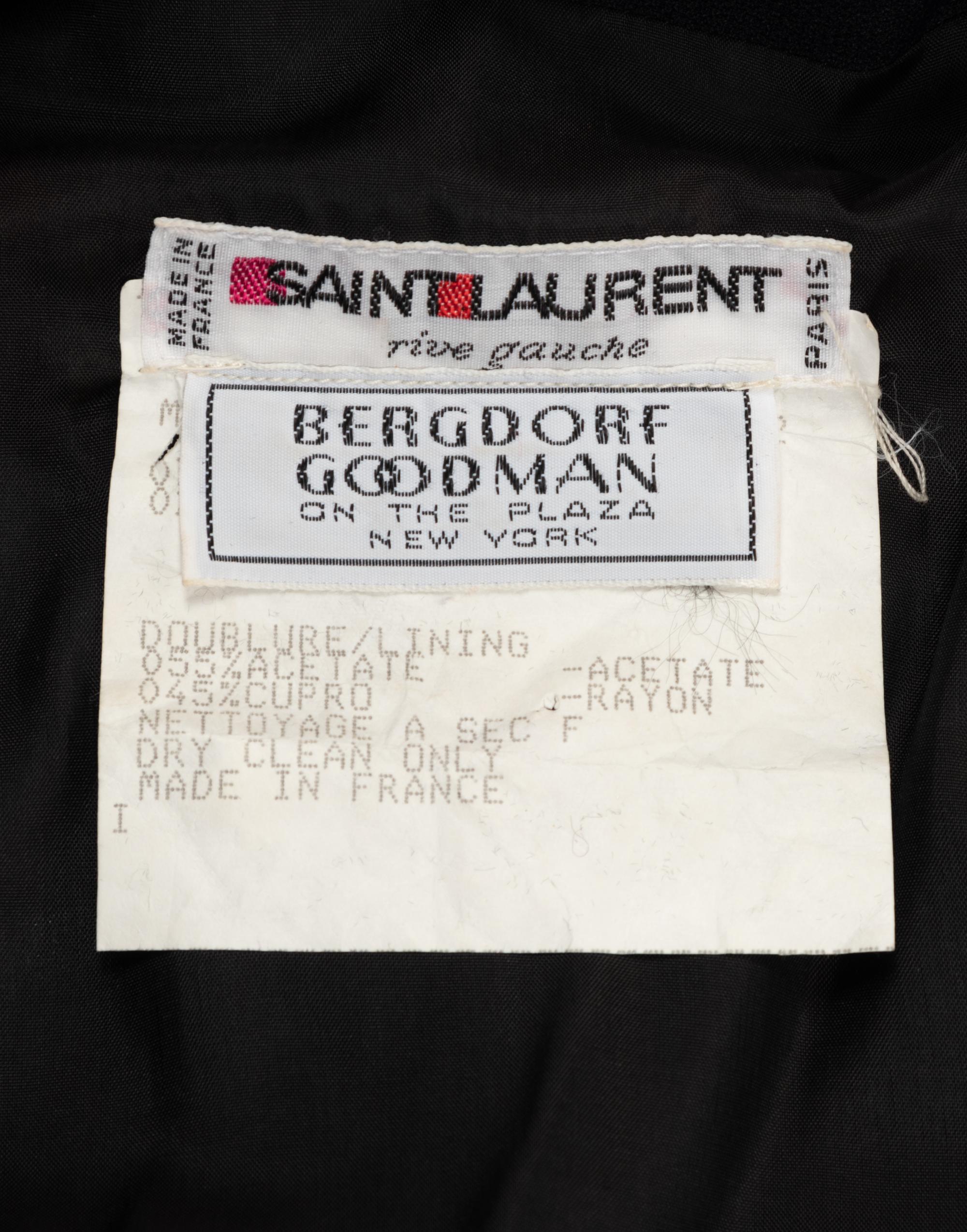 Saint Laurent Rive Gauche Wrap Dress with Belt, 1980s