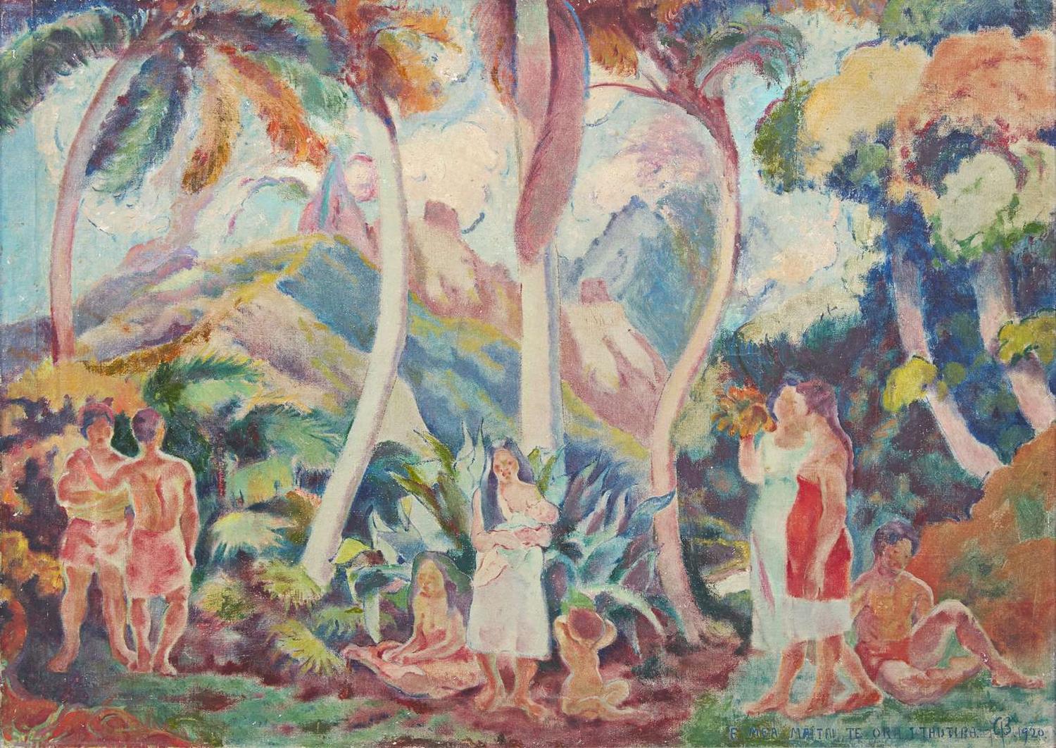 George Biddle (American, 1885-1973) - Tahitian Scene
