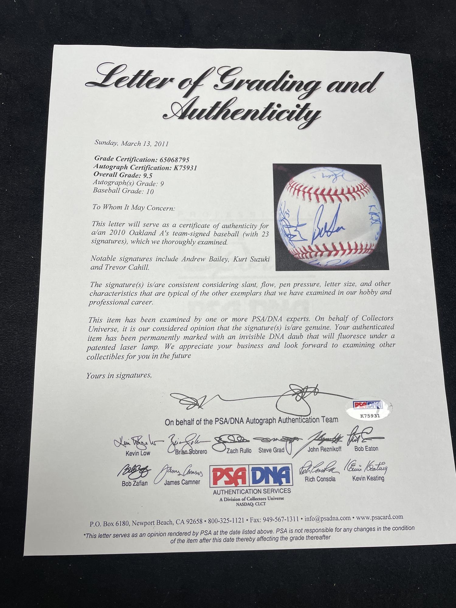 A Large Group of Assorted 1980s-2000s Oakland Athletics Team Signed Autograph Baseballs,