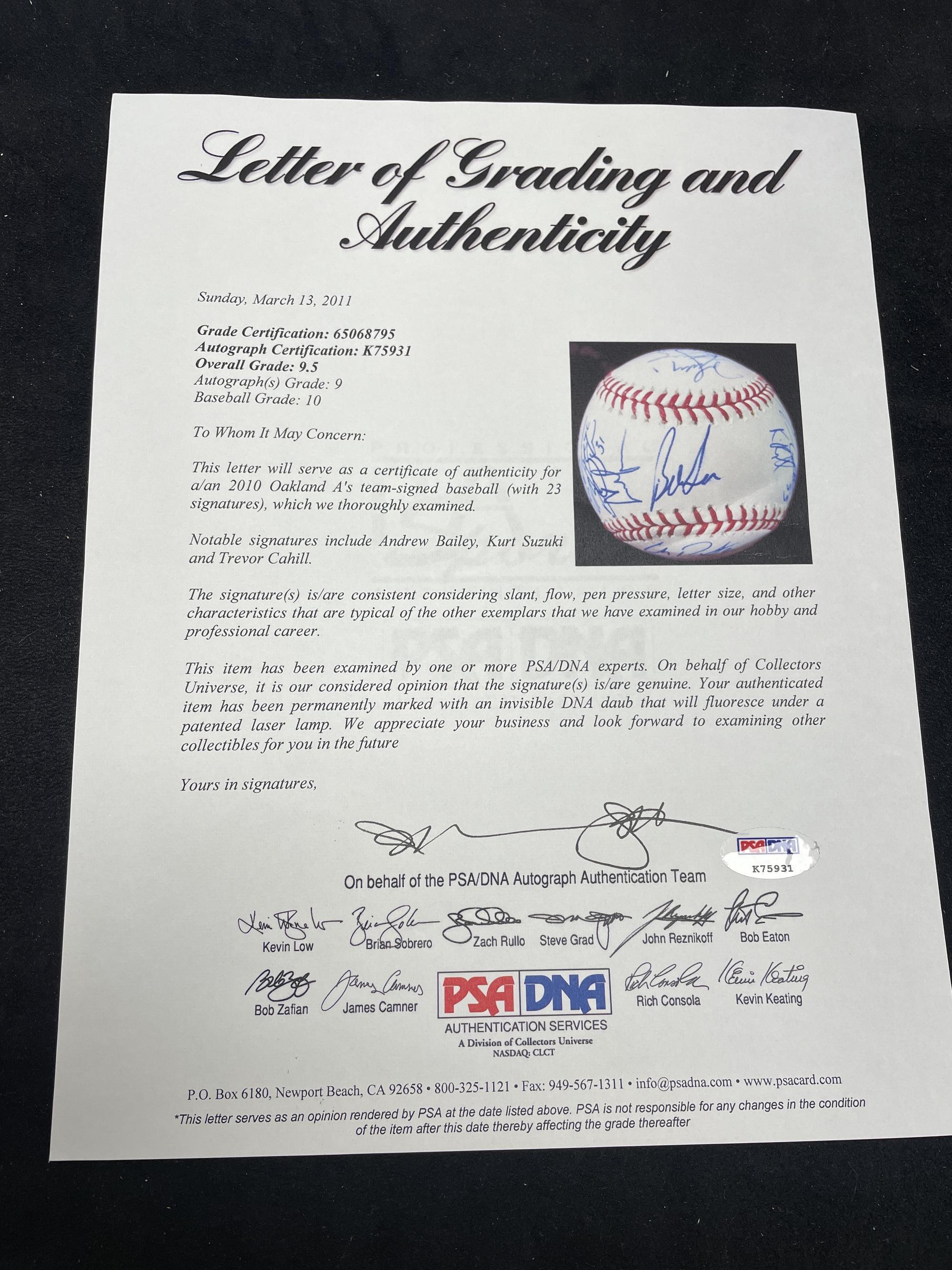 A Large Group of Assorted 1980s-2000s Oakland Athletics Team Signed Autograph Baseballs,