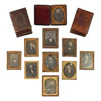 [Early Photography] Group of 36 Quarter Plate Daguerreotypes of Men