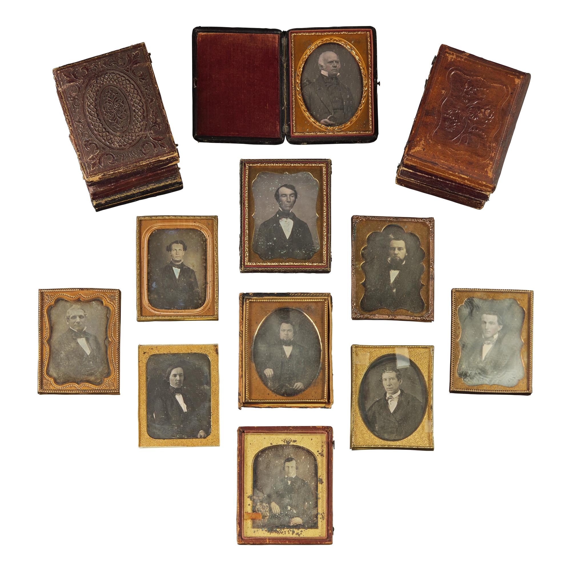 [Early Photography] Group of 36 Quarter Plate Daguerreotypes of Men