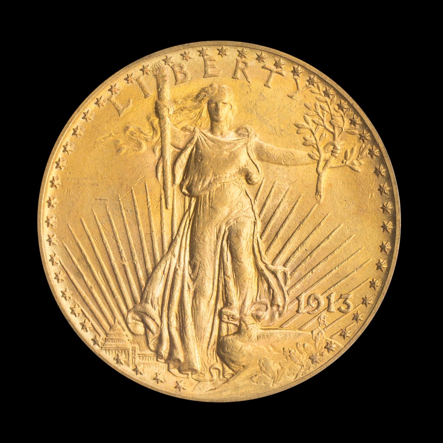 A United States 1913 St. Gaudens $20 Gold Coin