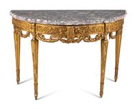 A Continental Neoclassical Giltwood Console Table