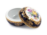 A Meissen Painted and Parcel Gilt Porcelain Circular Box