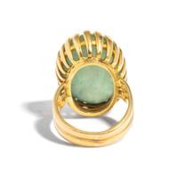 JADE AND HIGH KARAT YELLOW GOLD RING