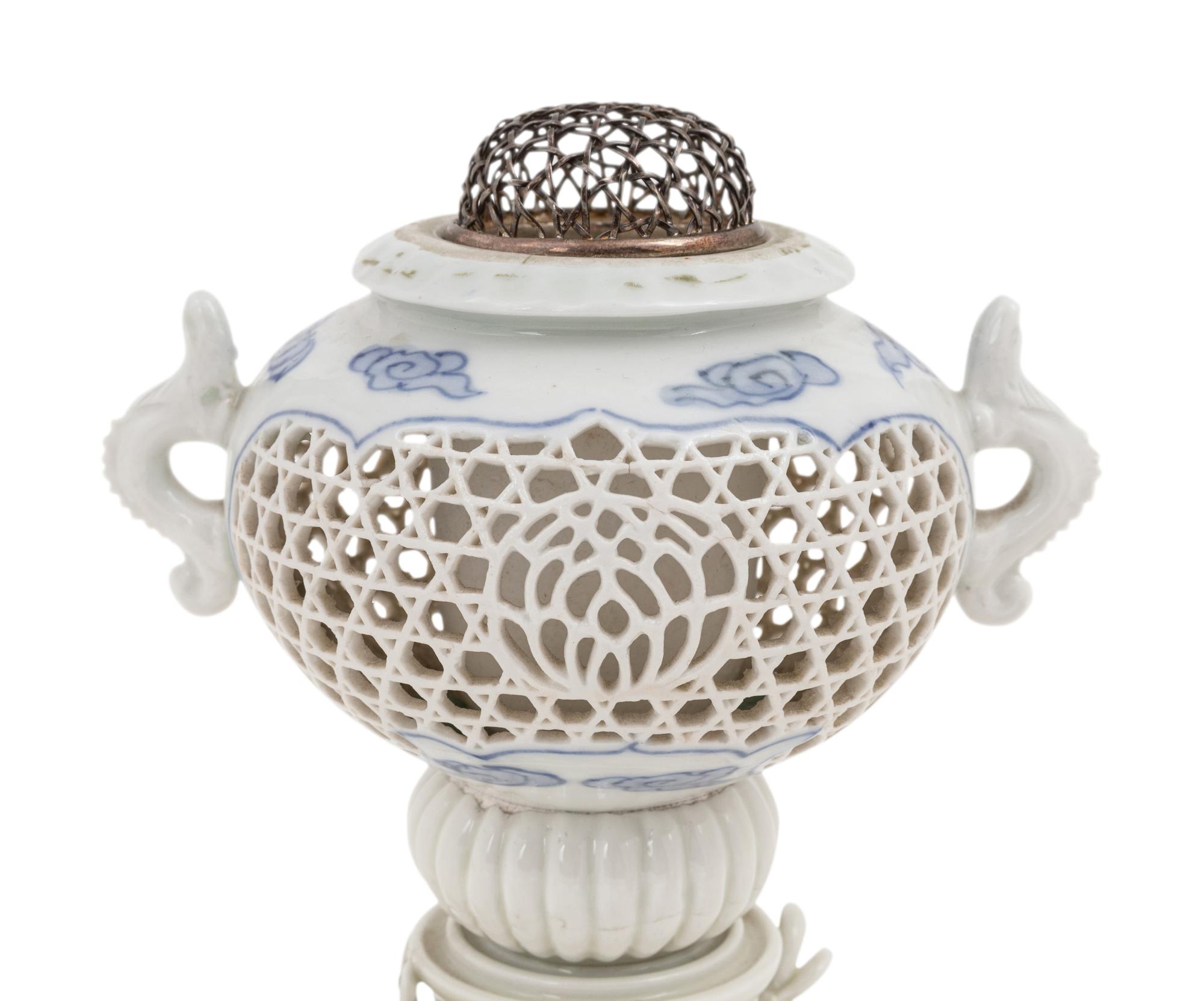 Two Japanese Porcelain Incense Burners, Koro