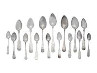 A Collection of American and English Silver Spoons