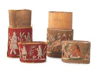 Huron Moosehair Embroidered Birchbark Cigar Cases