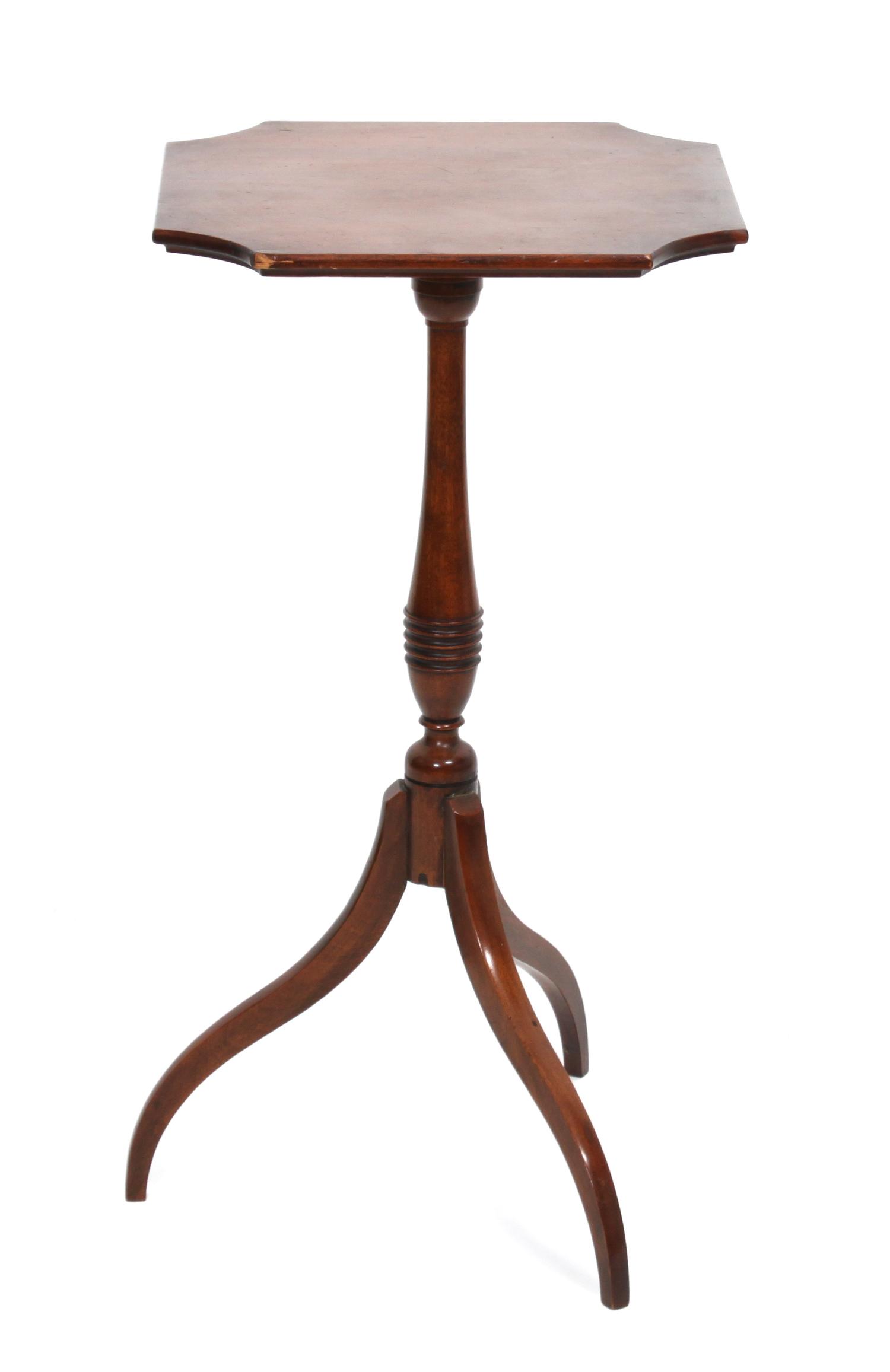 An American Wood Side Table Height 26 1/2 x width 13 7/8 x depth 13 7/8 inches