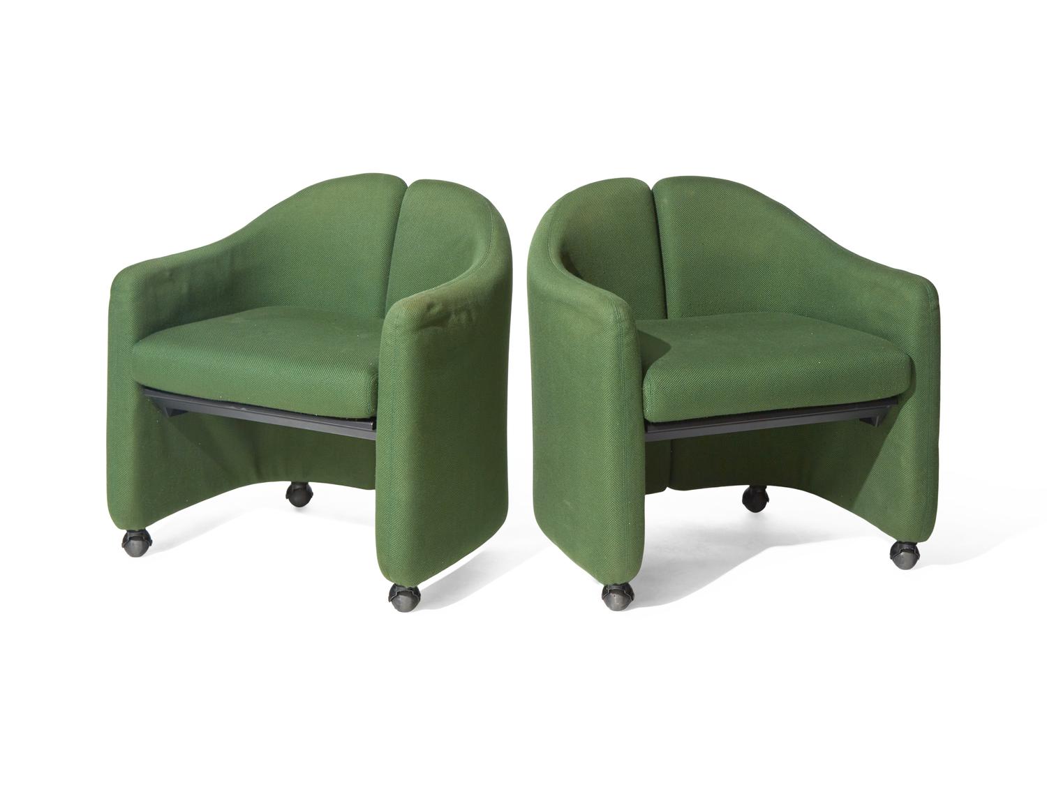 Pair of Split-Back lounge chairs for Tecno, c. 1960