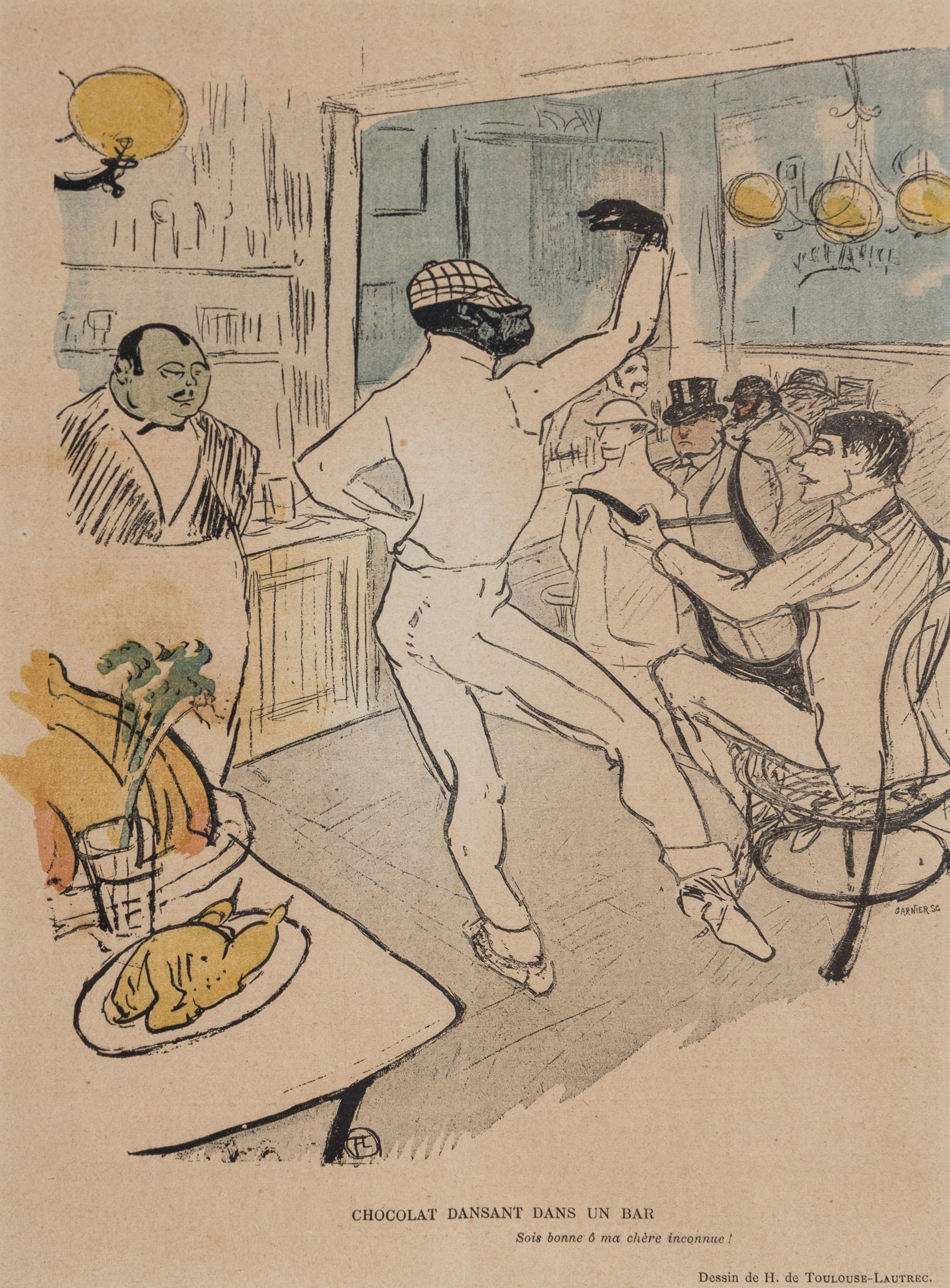 A Group of Three Prints from Le Rire ( Baron Dans Le Charbonniers , Entree de Cha-U-Kao , and Chocolat Dansant Dans Un Bar )