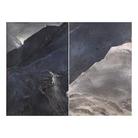 Elaine Kurtz (American, 1928-2003) — Alluvial Diptych with Obsidian , 1999
