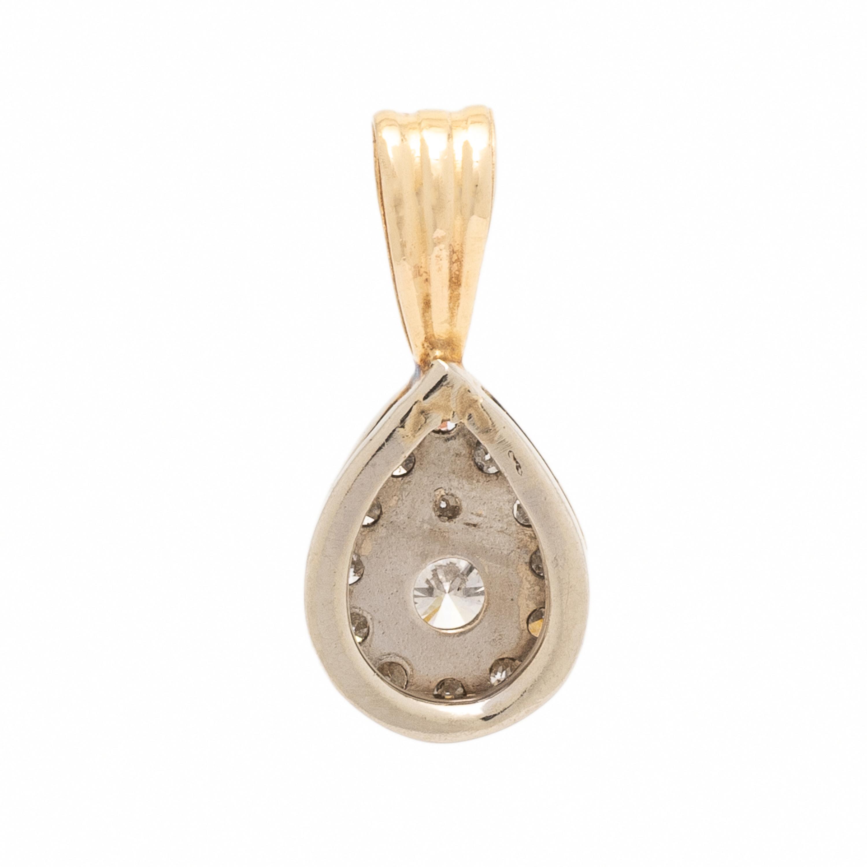 Diamond and Bicolor Gold Pendant