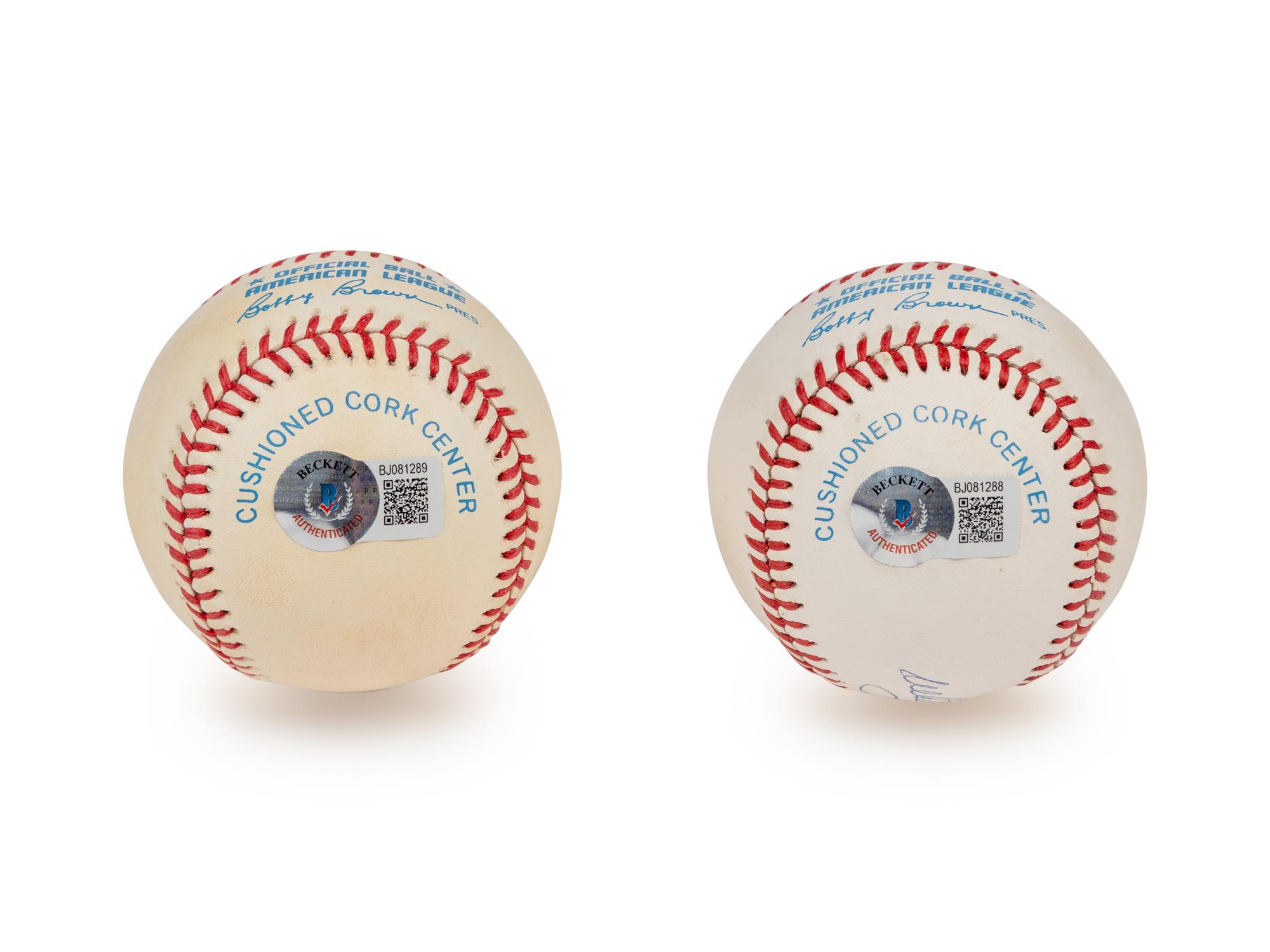 A Group of Yogi Berra and White Ford Single Signed Autograph Baseballs (Beckett Authentication Services Certified),