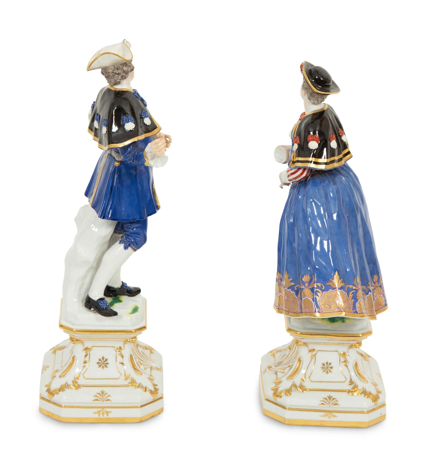 A Group of Six Meissen Porcelain Figures, including Woman with Golden Ball by Walter Schott