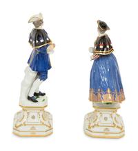A Group of Six Meissen Porcelain Figures, including Woman with Golden Ball by Walter Schott