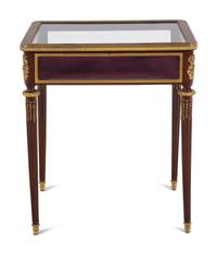 A Louis XVI Style Gilt Bronze Mounted Vitrine Table