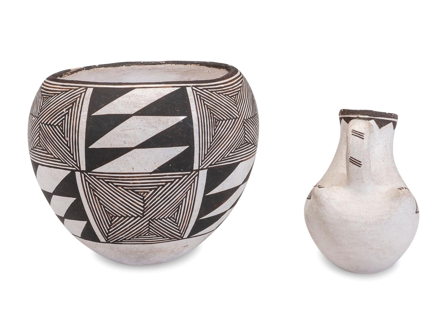 Black-on-White Pottery