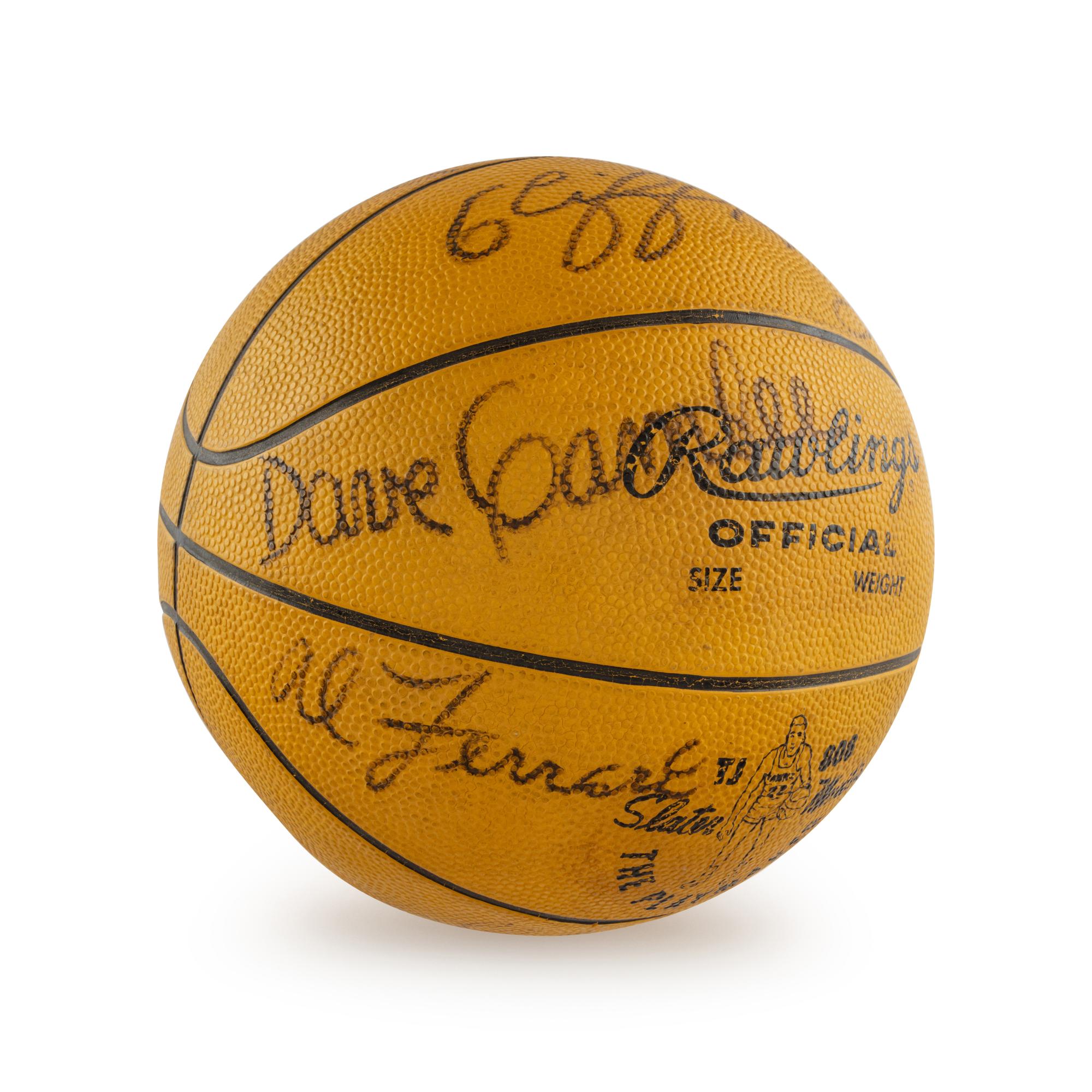 A 1958-59 St. Louis Hawks Team Signed Autograph Basketball (Beckett Authentication Services)