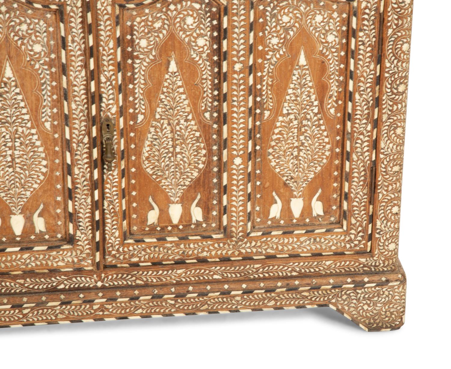 An Anglo-Indian Bone-Inlaid Cabinet