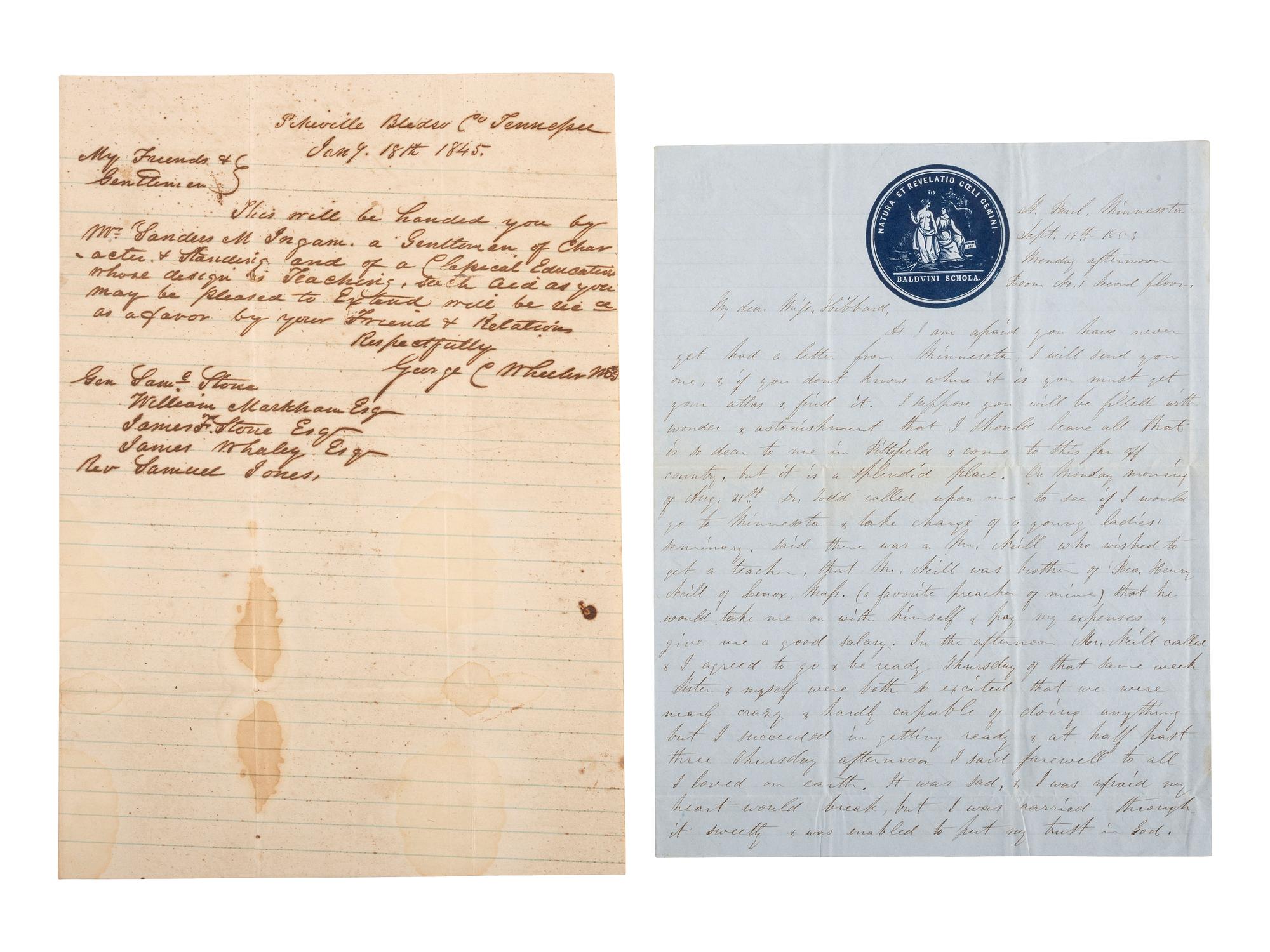 [CIVIL WAR]. A group of pre-Civil War and War-era ephemera.
