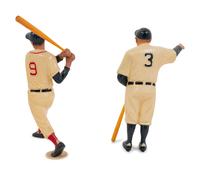 A Group of Vintage 1950s Babe Ruth and Ted Williams Original Hartland Statues Including Bats