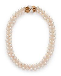 CULTURED PEARL AND DIAMOND NECKLACE