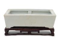 A Blanc-de-Chine Porcelain Rectangular Cachepot