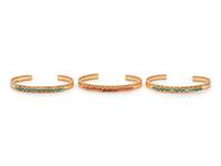 A Collection of Yellow Gold and Hardstone Cuff Bracelets, Regina Martinez,