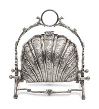 An English Victorian Silver-Plate Bun Warmer and a Silver-Plate and Cut Glass Biscuit Barrel