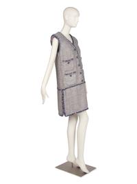 Chanel Silver Tweed Dress, 2010s