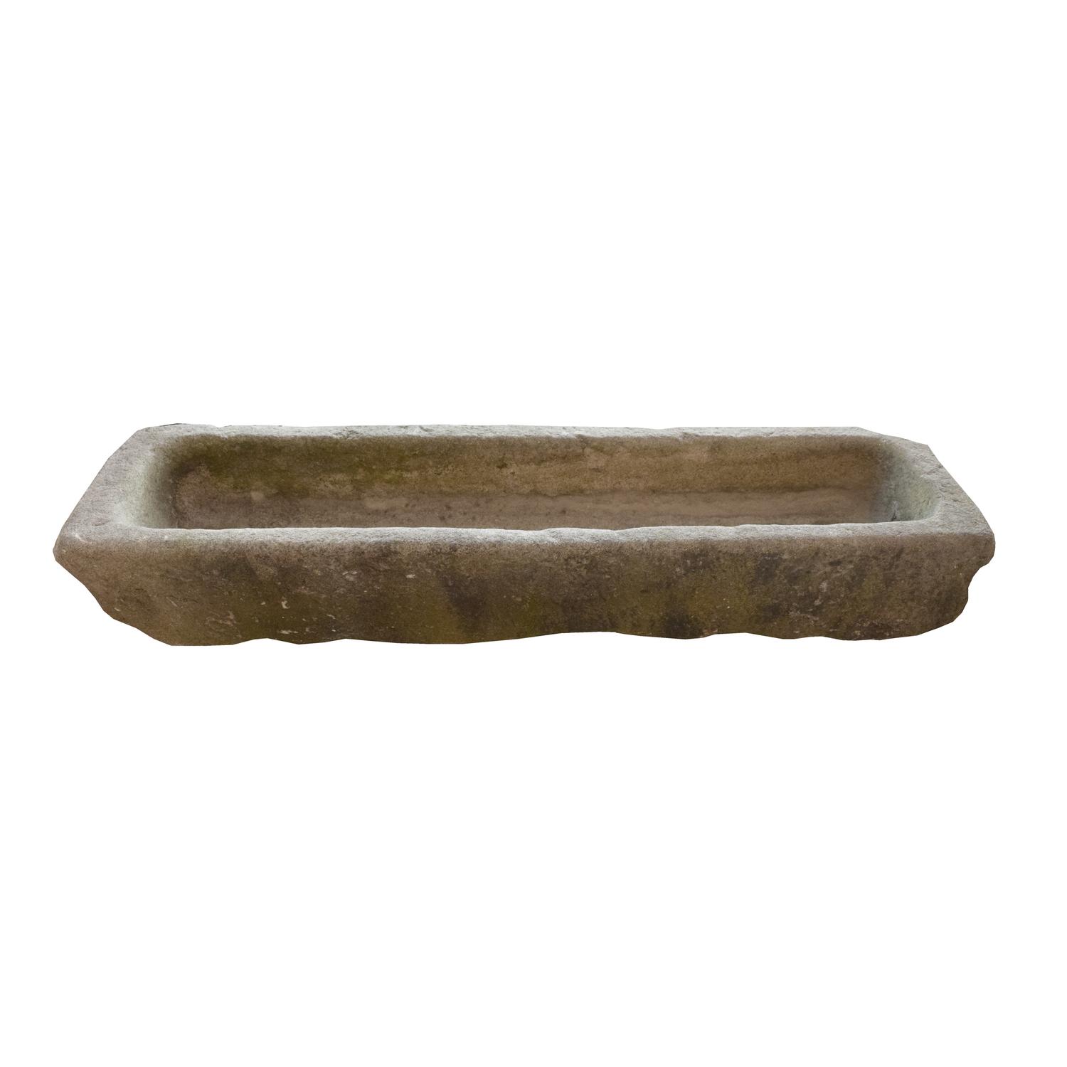 A Limestone Trough 68" W x 17" D x 12" H — Czech Republic, Circa 1800