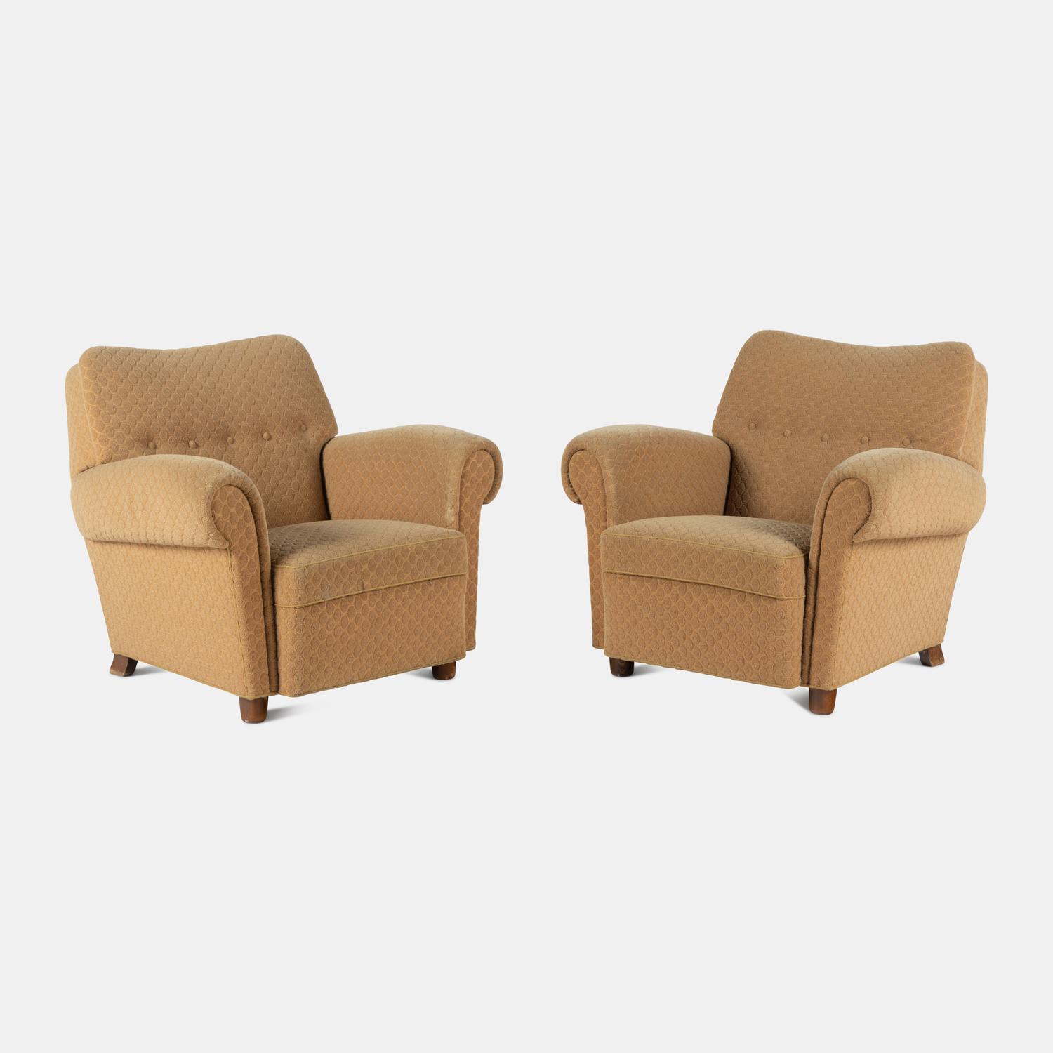 Pair of Lounge Chairs Denmark, c. 1940