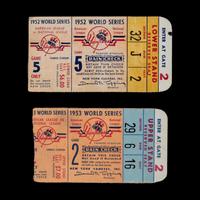 A Collection of 1952 and 1953 World Series New York Yankees Ticket Stubs