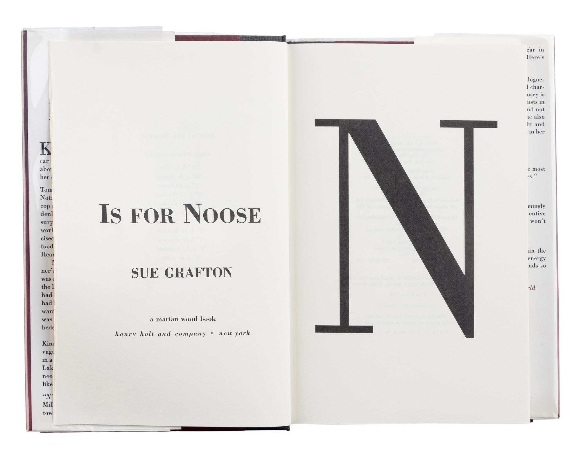 GRAFTON, Sue (1940-2017). A group of 13 works by Grafton from the Alphabet Series featuring Kinsey Millhone, MOST FIRST EDITION. FIRST ISSUE, comprising: